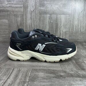 New Balance 725 Men's 9/Women's 10.5 Black Metallic Silver Shoes ML725BB